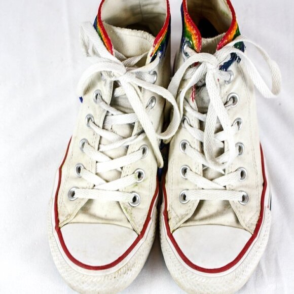 Converse All Star High Tops Rainbow Paint … - Picture 6 of 9